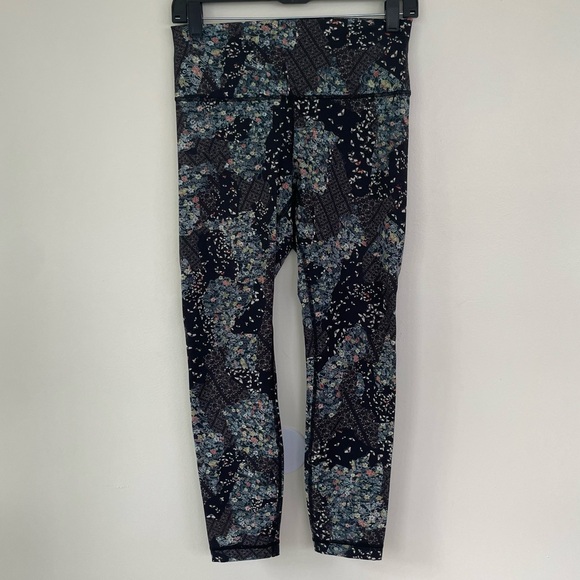Lululemon Wunder Under Hi-Rise 7/8 Tight *25"Assemblage Alpine White Multi Sz 8 - Picture 4 of 10